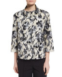 Darian 3/4-Sleeve Printed Jacket 