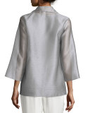 Occasion Organza Easy Shirt, Platinum, Plus Size