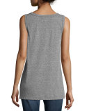 Round-Neck Muscle Tee, Heather Gray