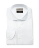 Solid Egyptian-Cotton Dress Shirt, White