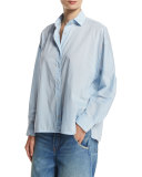 Easy Button-Front Shirt