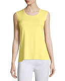Long Knit Round-Neck Tank, Daisy 