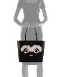 hallie imagination monster eyes tote bag, multi