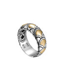 Naga Gold & Silver Band Ring, Size 7