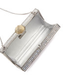 Perfect Rectangle Stingray Clutch Bag, Silver/Pink
