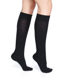 Textured-Band Knee Sock