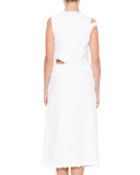 Antartide Sleeveless Cold-Shoulder Dress, Off White