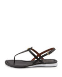 Violette II Leather T-Strap Sandal, Black