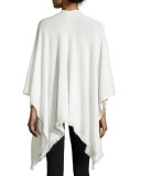 Fringed Cashmere Shawl w/ Chain Detail