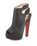 Strapagada Platform 150mm Red Sole Bootie, Black