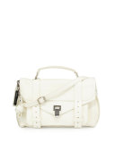 PS1 Medium Leather Satchel Bag, White
