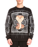 Map & Cobra Graphic-Print Sweatshirt, Black