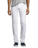 Slim-Fit Distressed Jean, White