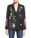 Silver Spur Collage Blazer, Black