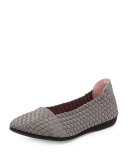 Belicia Stretch-Woven Flat, Pewter