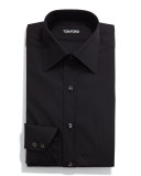 Classic Solid Dress Shirt, Black