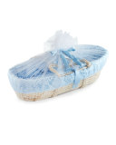 Ziggy Moses Basket w/ Bedding, Blue