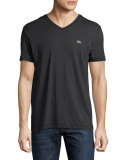 Pima Jersey V-Neck T-Shirt, Panther Black