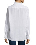Eileen Button-Front Shirt, White