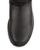 Snowfield Faux-Shearling Ankle Boot, Nero