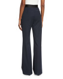 Focal Wide-Leg Crepe Pants, Ink
