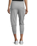 Cotton-Blend Relaxed Jogger Pants, Gray