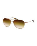 Universal Fit Lovitt Aviator Sunglasses, Gold