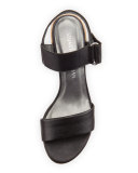 Broadband Leather City Sandal, Nero