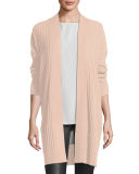 Cozy Ribbed Elongated Cardigan