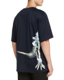 Sorayama Hajime Robot Dinosaur T-Shirt, Navy