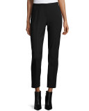 Jillian Slim Wool Pants, Black