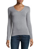 Soft Touch Long-Sleeve V-Neck Tee