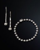 18K White Gold Round Diamond Bracelet