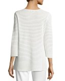 Perforated V-Neck Tunic, White