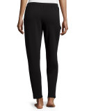 Brushed Slim Pants, Black