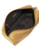 Medium Nylon Triangle Cosmetic Bag, Tobacco