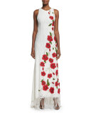 Bonny Sleeveless Lace Floral-Embroidered Dress