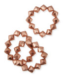 Rose Gold-Plated Stretch Bead Bracelets, Set of 3