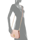 Britten Leather Clutch Bag, Indian Rose 
