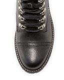 Samantha Leather Hiker Boot, Black