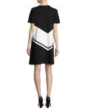 Colorblock Short-Sleeve Dress