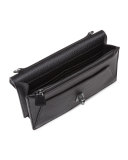 Anouk Leather Clutch Bag w/Chain, Black