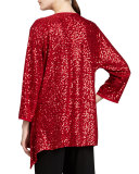 Sequined Open Jacket, Petite