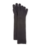 Long Cashmere Smart Gloves, Black