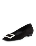 Belle Vivier Suede Pump, Black