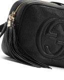Soho Leather Disco Bag, Black