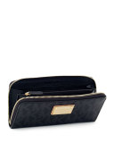 Jet Set Continental Wallet, Black