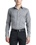 Gingham Sport Shirt, Black