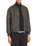 Quilted Bomber Jacket