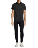 Rammis Short-Sleeve Woven Shirt, Black